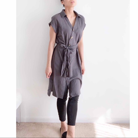 SUMMER LINEN UTILITY DRESS - Picture 3 of 8